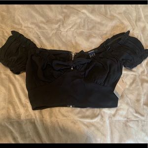 F21 Off the Shoulder Crop Top